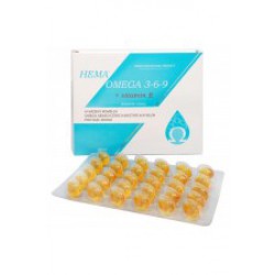 Hema Omega 3-6-9 + vitamín E 30 kapslí