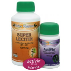 Super Lecitin s dolomitem a vitamíny B2, B6 100 tob. + Activin 30 tbl. ZDARMA