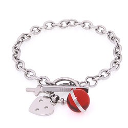 Storm Náramek Storm Baril Charm Red