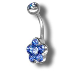 Tribal Piercing s krystaly Swarovski Flower01 B