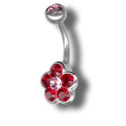 Tribal Piercing s krystaly Swarovski Flower01 C