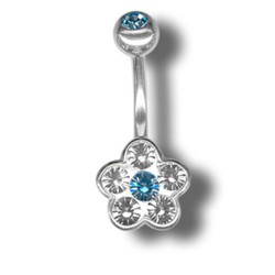 Tribal Piercing s krystaly Swarovski Flower01 F