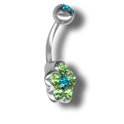 Tribal Piercing s krystaly  Swarovski Flower01 J