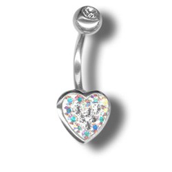 Tribal Piercing s krystaly Swarovski Heart01 F