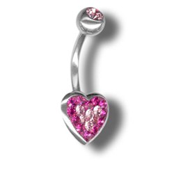 Tribal Piercing s krystaly Swarovski Heart01 G