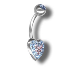 Tribal Piercing s krystaly Swarovski Heart01 H