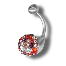 Tribal Piercing s krystaly Swarovski Sphere B