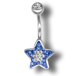 Tribal Piercing s krystaly Swarovski Star01 D