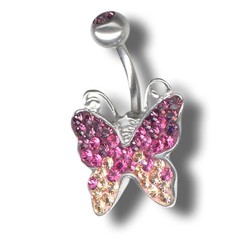 Tribal Piercing s krystaly Swarovski Butterfly A