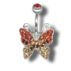 Tribal Piercing s krystaly Swarovski Butterfly F