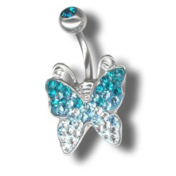 Tribal Piercing s krystaly Swarovski Butterfly I