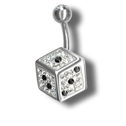 Tribal Piercing s krystaly Swarovski Dice A