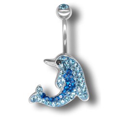 Tribal Piercing s krystaly Swarovski Dolphin02 D