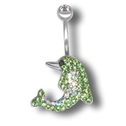 Tribal Piercing s krystaly Swarovski Dolphin02 E