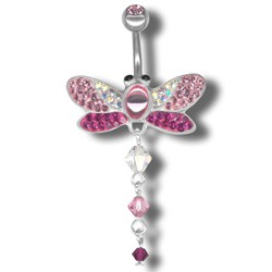 Tribal Piercing s krystaly Swarovski Dragonfly C