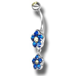 Tribal Piercing s krystaly Swarovski Flower02 A