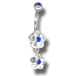 Tribal Piercing s krystaly Swarovski Flower02 G