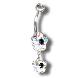 Tribal Piercing s krystaly Swarovski Flower02 I