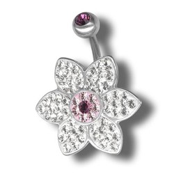 Tribal Piercing s krystaly Swarovski Flower07 A