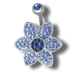 Tribal Piercing s krystaly Swarovski Flower07 B