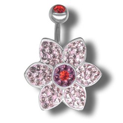 Tribal Piercing s krystaly Swarovski Flower07 F